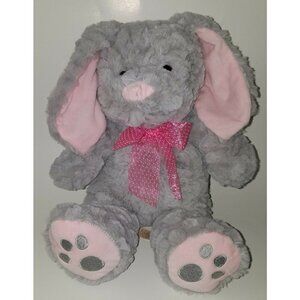 Dan Dee Gray Pink Bunny Rabbit Plush 12" Stuffed Animal Toy Easter Basket SOFT